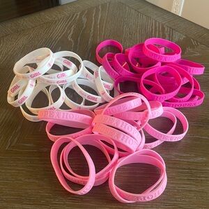 Breast Cancer Bracelets Lot of 45 NWOT